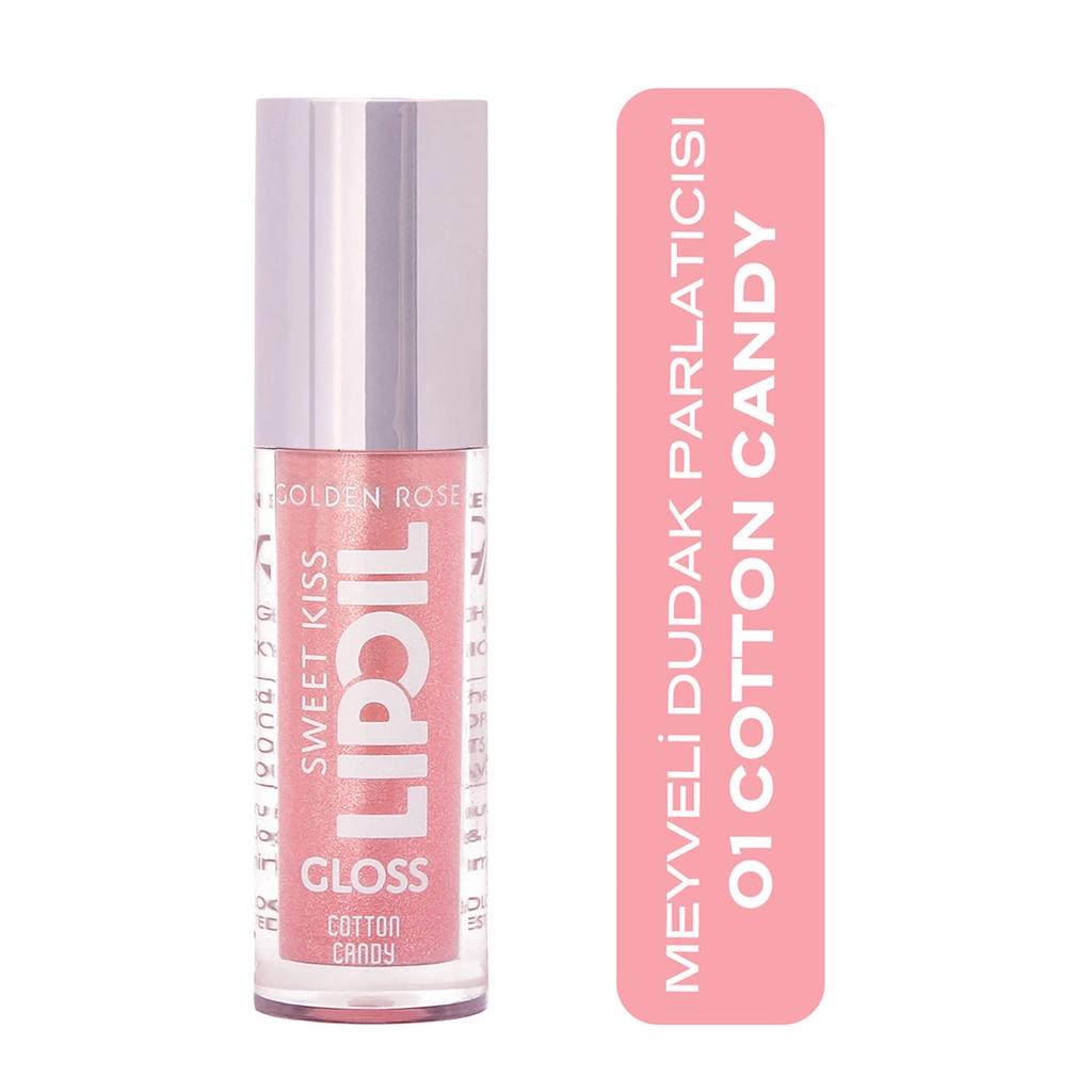 Golden Rose Sweet Kiss Lip Oil Gloss 01 Cotton Candy by Beauty Care Bag