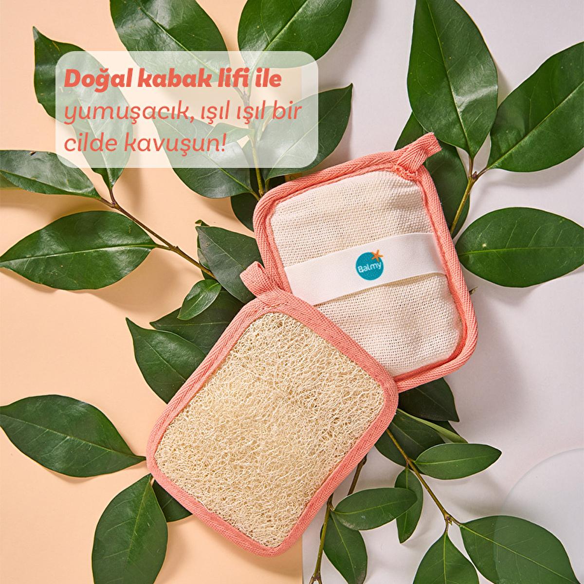 Balmy Nektari Soap-Filled Loofah Bath Sponge: Natural Exfoliating Loofah with Nectarine & Lemongrass - Deep Cleansing, Skin Renewal by Beauty Care Bag