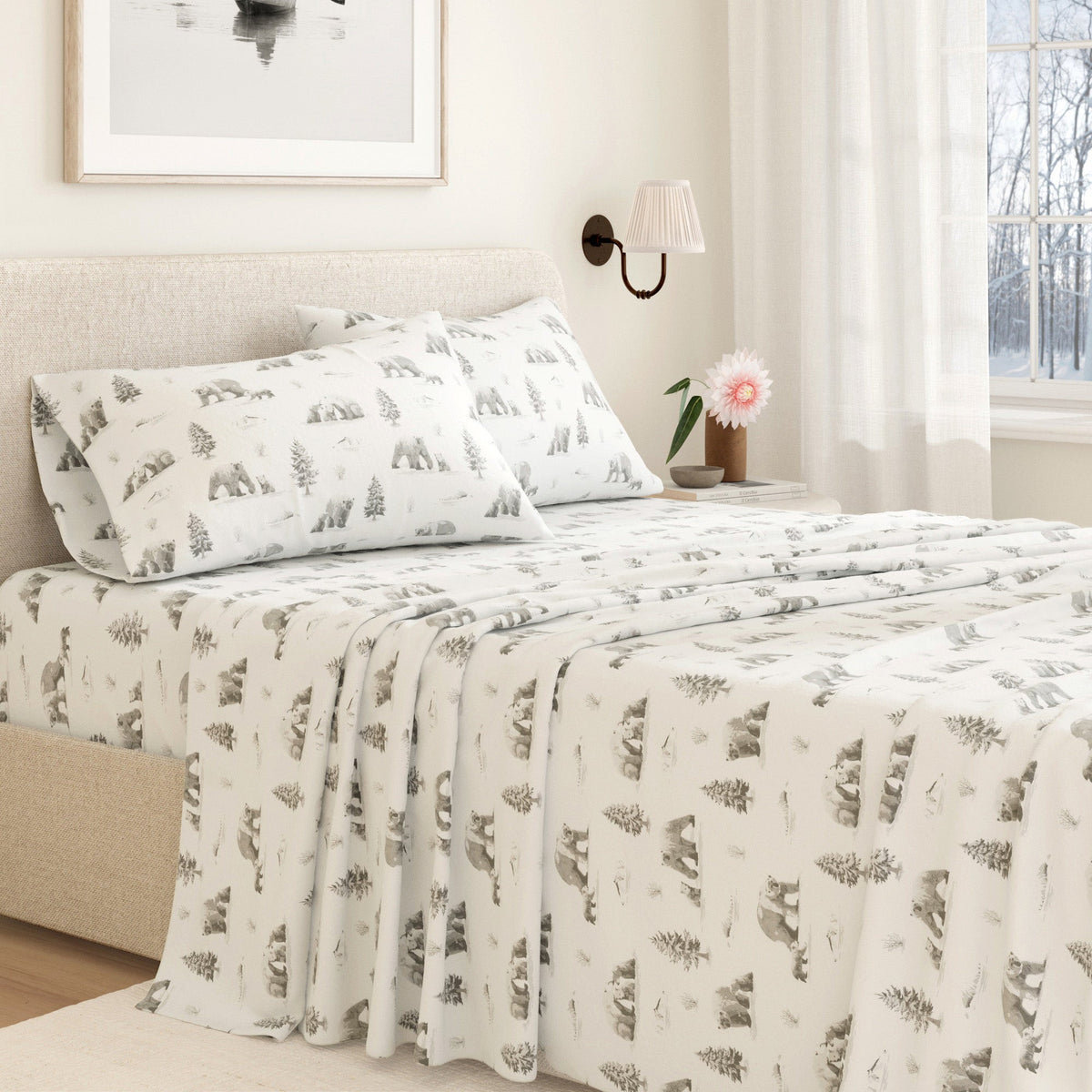 Turkish Cotton Flannel Sheet - Lakeview Collection by Great Bay Home