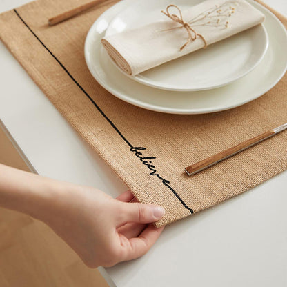 Ocean Home Jute Placemats Set of 2: Natural Woven Table Mats, Eco-Friendly & Biodegradable, Rustic Bohemian Dining Decor, 17.7x13.8 inches by Beauty Care Bag