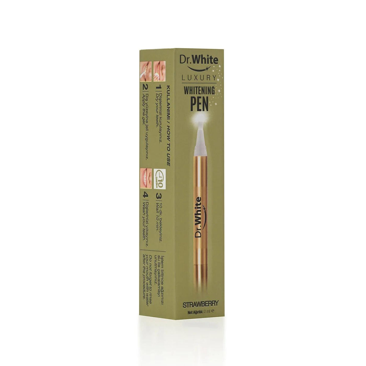 Dr White Gold Teeth Whitening Pen for a Brighter Smile 2 ml by Beauty Care Bag