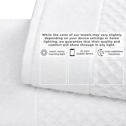 Cotton Diamond Waffle Weave Bath Towel Set - Grayson Collection by Great Bay Home