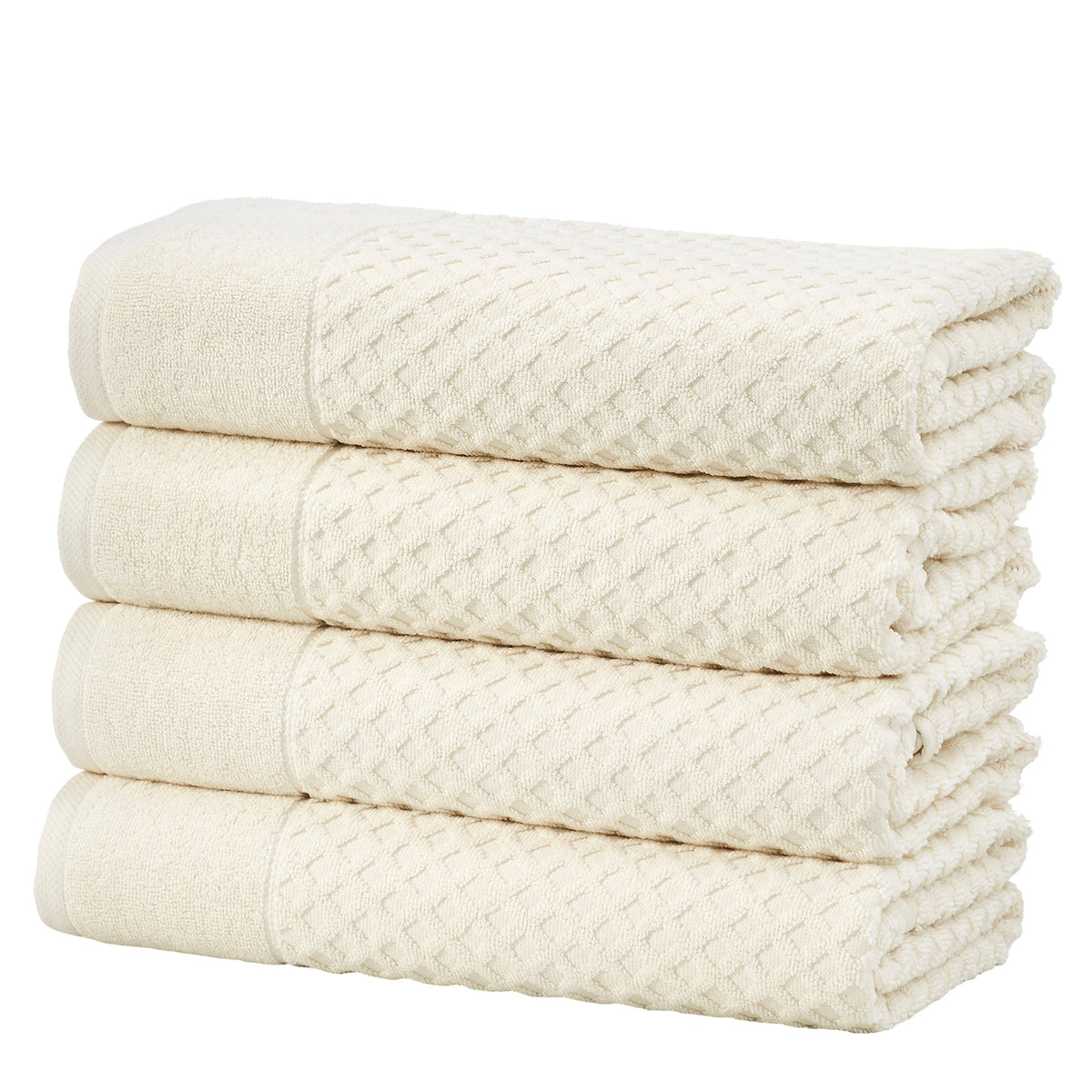 Cotton Diamond Waffle Weave Bath Towel Set - Grayson Collection by Great Bay Home