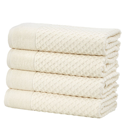 Cotton Diamond Waffle Weave Bath Towel Set - Grayson Collection by Great Bay Home