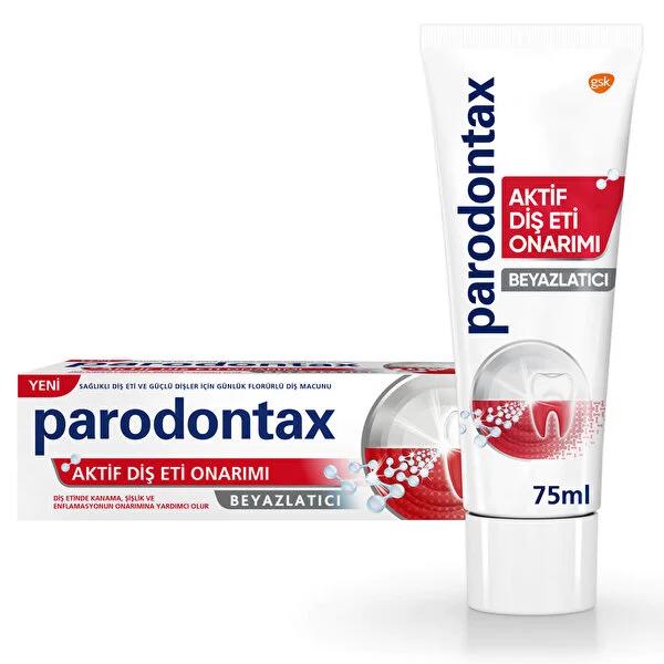 Parodontax Active Gum Repair Whitening Toothpaste - Bleeding Gums, Plaque Removal & Healthy Gums - 75ml by Beauty Care Bag