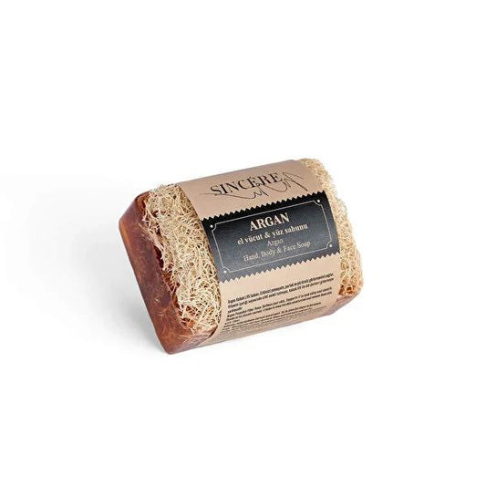 Sincere Kabak Argan Loofah Soap - Natural Skincare, Exfoliating & Moisturizing Soap for Hydrated Skin by Beauty Care Bag