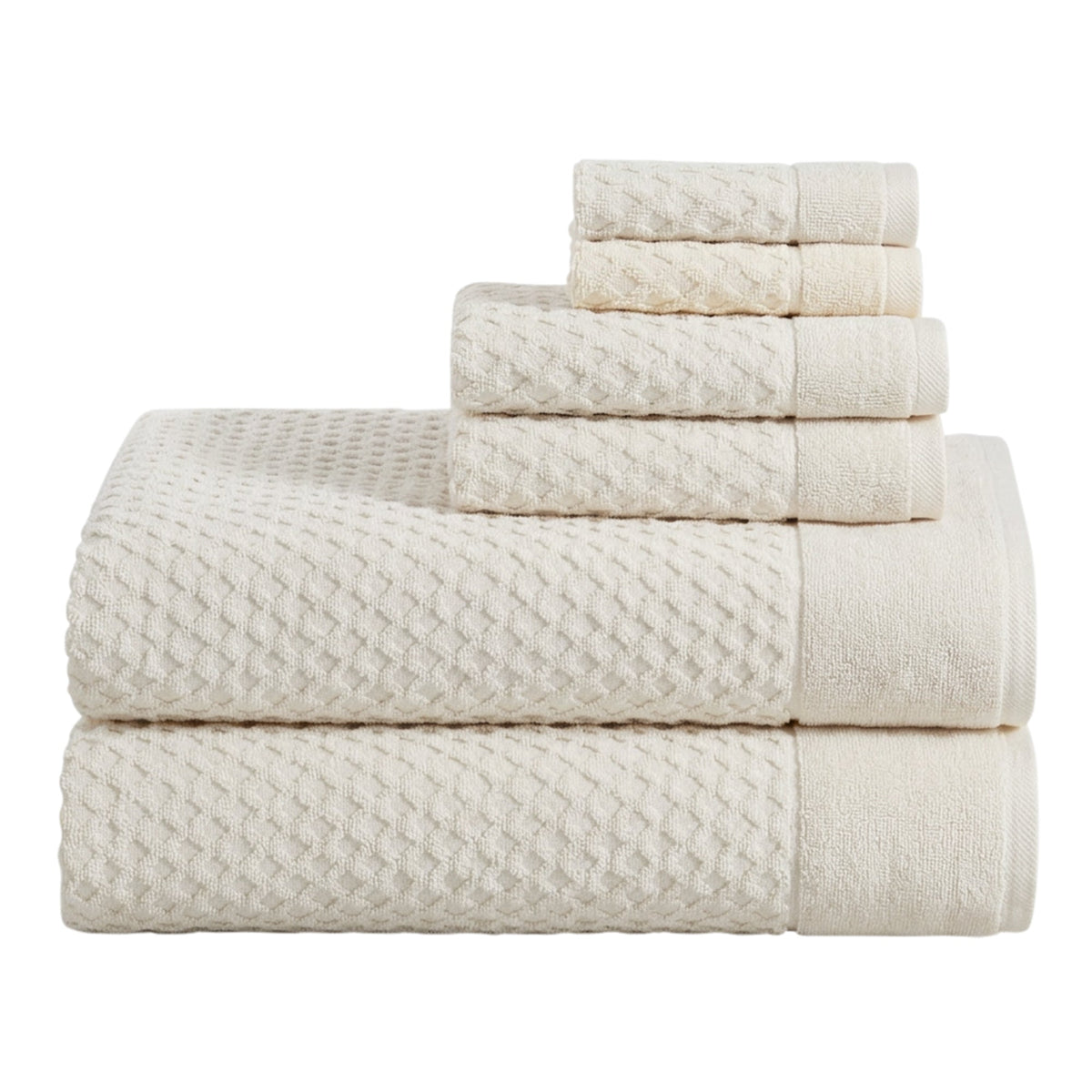 Cotton Diamond Waffle Weave Bath Towel Set - Grayson Collection by Great Bay Home