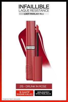 L'Oreal Paris Infaillible Drunk in Rose Liquid Lipstick - Long Lasting, High Shine, Vibrant Red Liquid Lipstick by Beauty Care Bag