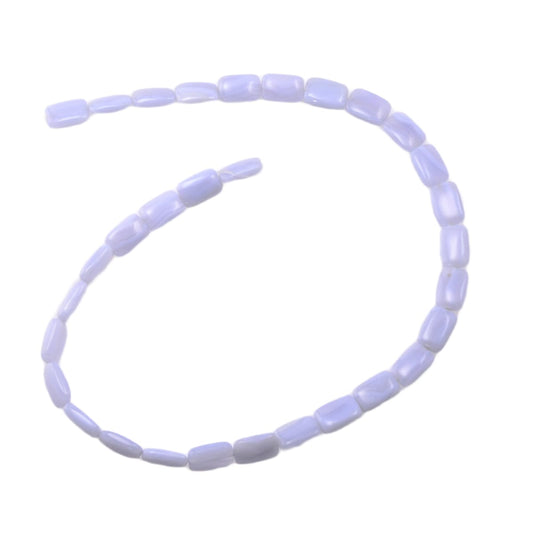 Blue Lace Agate Rectangle Bead Strand - 14.5 inches Natural Gemstone by Continental Bead Suppliers