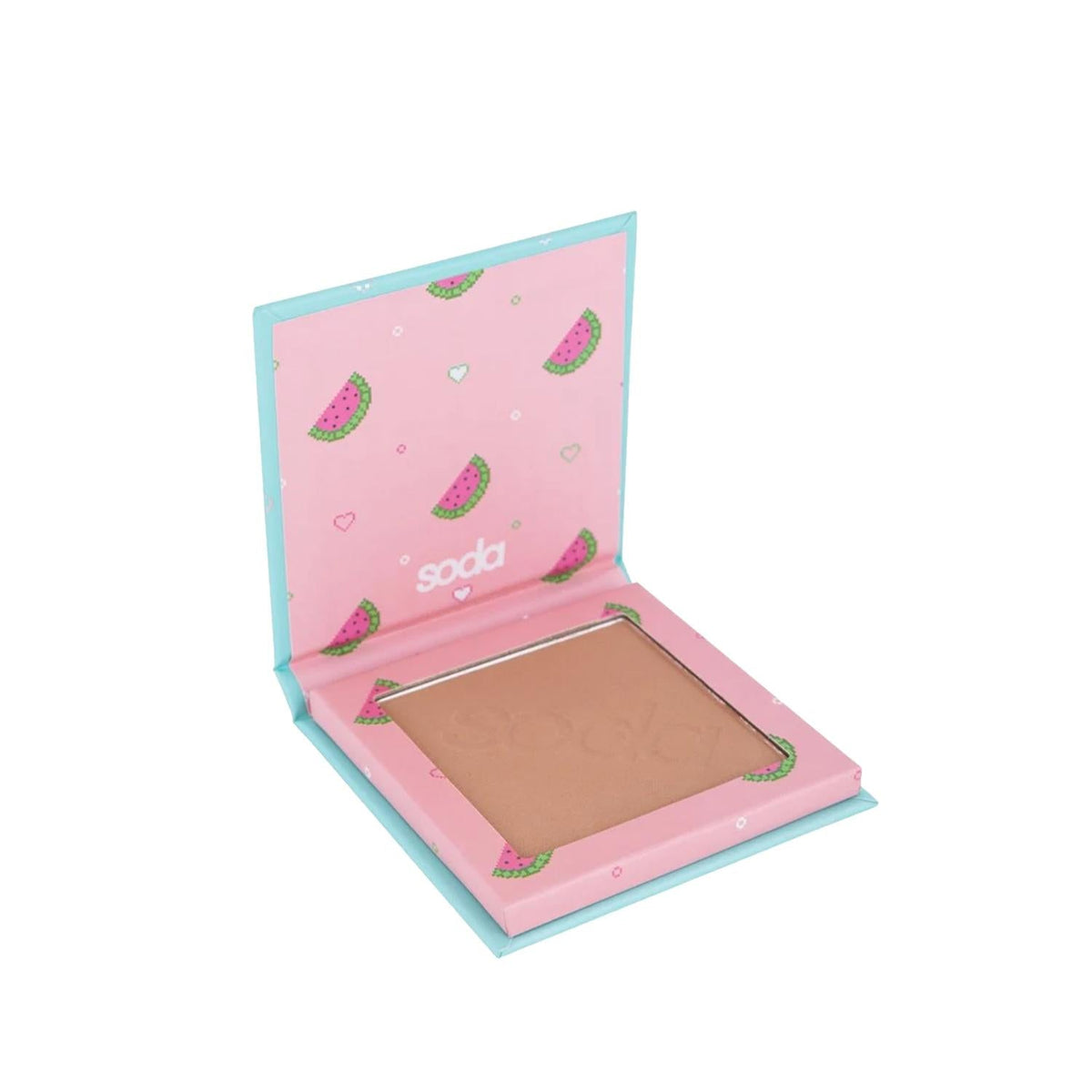 Soda Vacation Vibe Powder Bronzer 102 Summer Vibe - Compact Bronzer Makeup Powder for Natural-Looking Tan by Beauty Care Bag