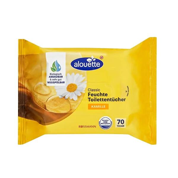 Alouette Chamomile Wet Toilet Paper - Dermatologically Tested, Gentle & Hygienic Flushable Wipes for Sensitive Skin by Beauty Care Bag