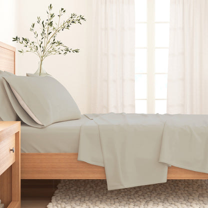 Cotton Solid Flannel Sheet - Nordic Collection by Great Bay Home
