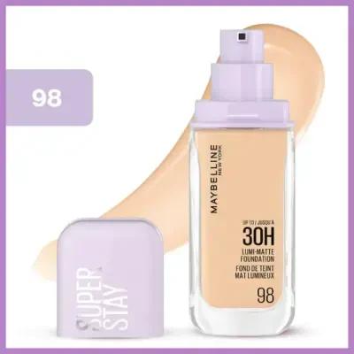 Maybelline New York Lumi Mat Fondšten - 098, Matte Foundation for Natural Finish, Lightweight & Long-Lasting by Beauty Care Bag