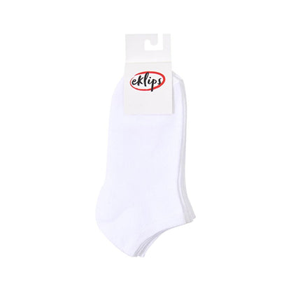 Eklips White Sneaker Socks Comfortable Low-Cut 5-Pack by Beauty Care Bag