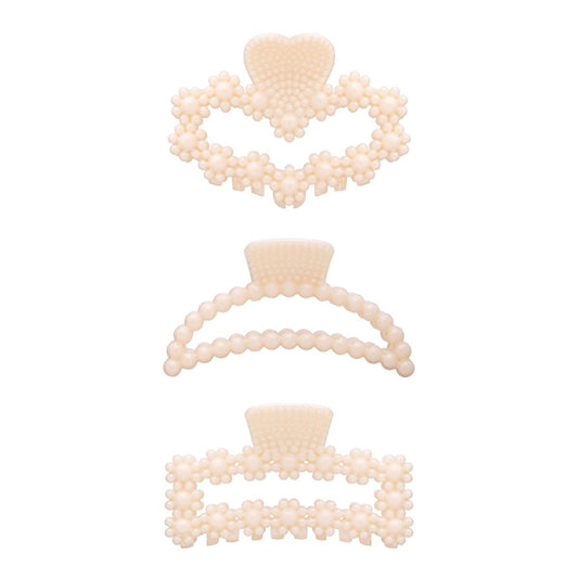 Eklips Pearl Hair Clip: Elegant White Pearl Claw Clip for Women - Stylish Decorative Accessory for Everyday & Special Occasions by Beauty Care Bag