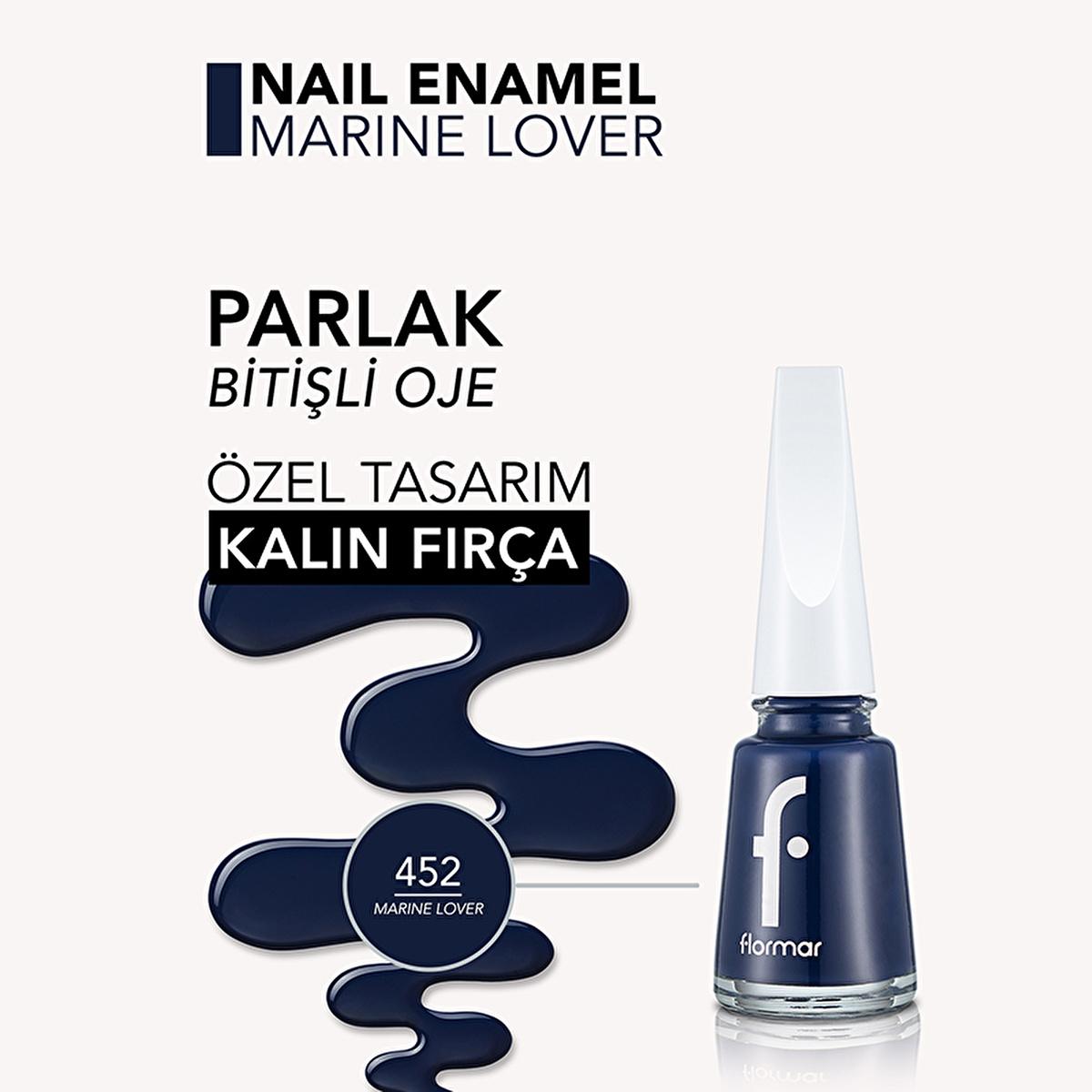 Flormar Nail Enamel: High Pigment, Long Lasting Nail Polish for Strong, Glossy Nails - Marine Lover by Beauty Care Bag