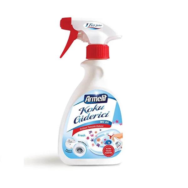 Armelit Odor Eliminator Fresh 250 ml: Fast-Acting Air Freshener & Drain Deodorizer Spray for Home Odor Control by Beauty Care Bag