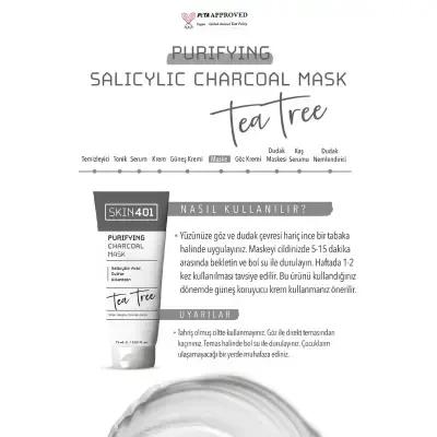 Skin401 Charcoal Face Mask with Salicylic Acid for Deep Cleansing - 75ml by Beauty Care Bag