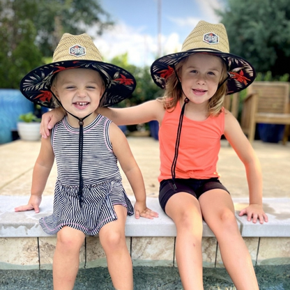 Kids Straw Hat Summer Beach Hat for Boys and Girls - Kauai by COR Surf