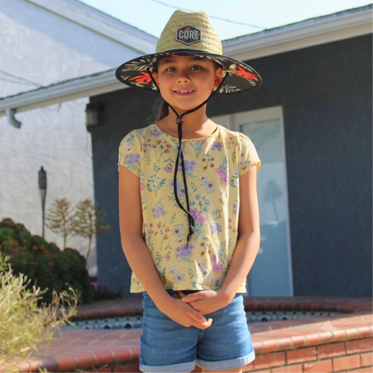 Kids Straw Hat Summer Beach Hat for Boys and Girls - Kauai by COR Surf