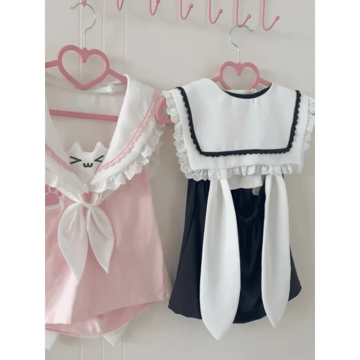 Kawaii Cat Lace Sailor Crop TopWomen T-shirtsTorqelo.com