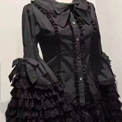 Kawaii Flare Sleeve Bow BlouseShirts & BlousesTorqelo.com