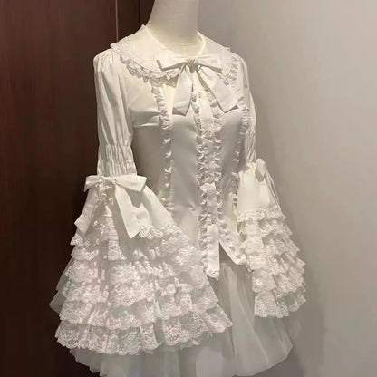 Kawaii Flare Sleeve Bow BlouseShirts & BlousesTorqelo.com