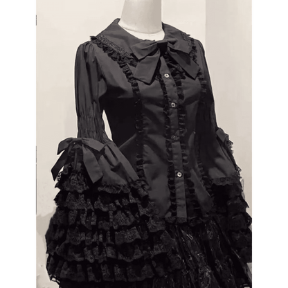 Kawaii Flare Sleeve Bow BlouseShirts & BlousesTorqelo.com