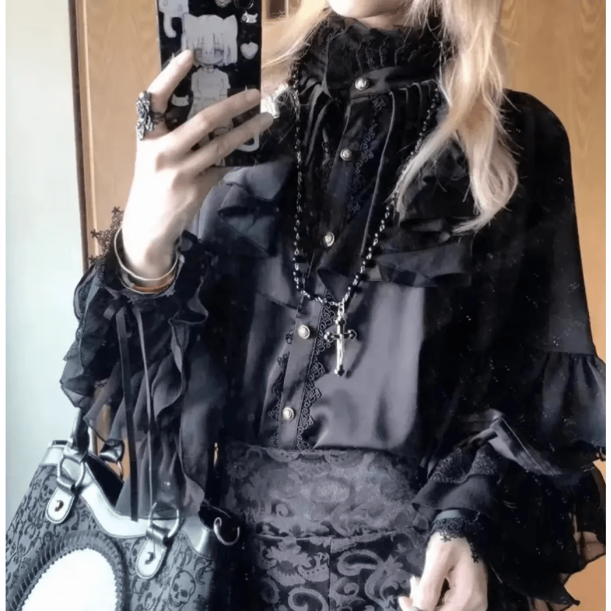 Kawaii Lace Lantern Sleeve BlouseBlousesTorqelo.com