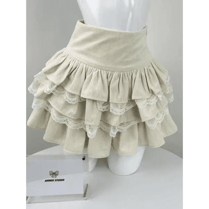 Kawaii Off-Shoulder Knit Lace SetSetsTorqelo.com