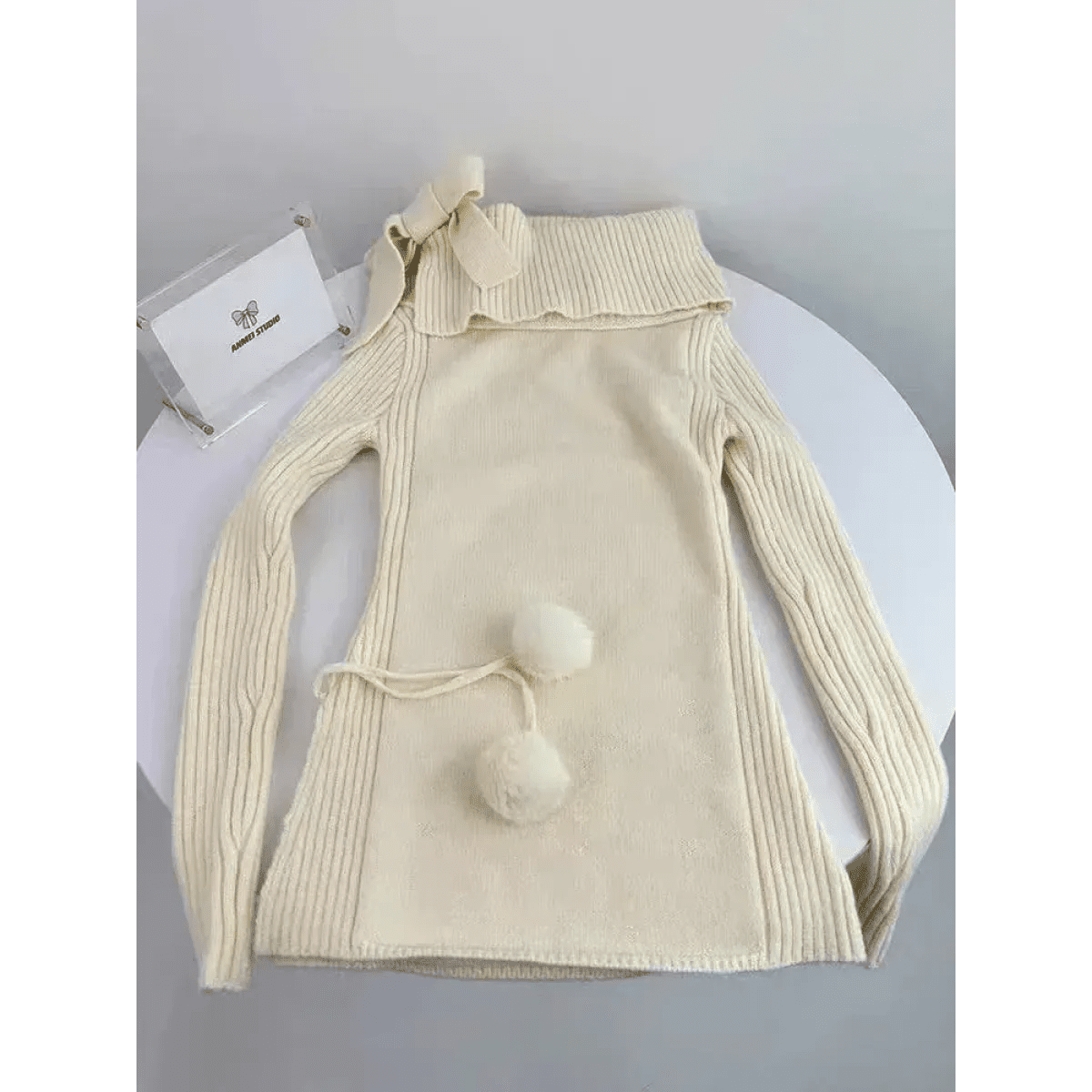 Kawaii Off-Shoulder Knit Lace SetSetsTorqelo.com