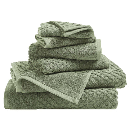 Cotton Diamond Waffle Weave Bath Towel Set - Grayson Collection by Great Bay Home