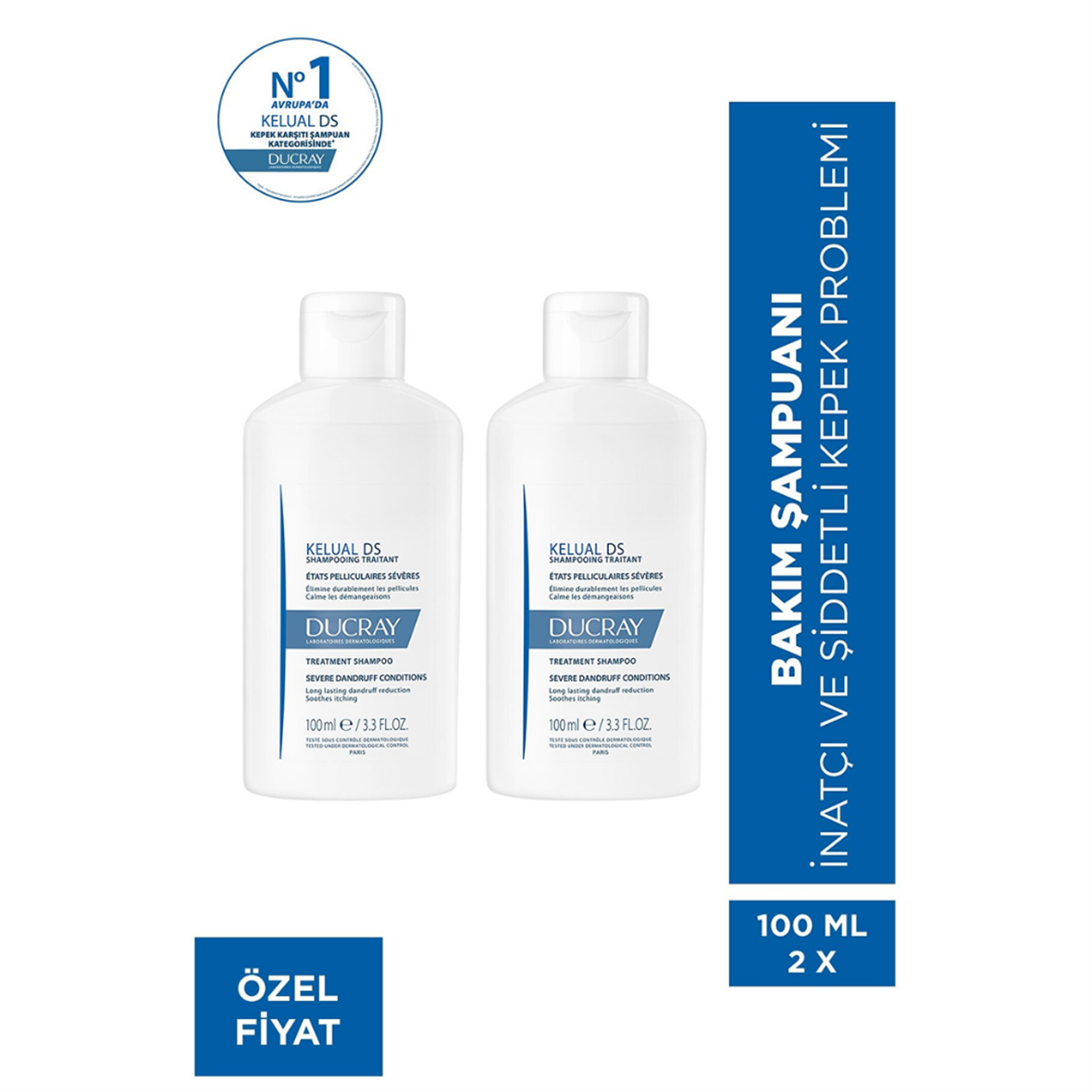 Ducray Kelual DS Anti-Dandruff Shampoo Duo Pack 2 x 100ml by Beauty Care Bag