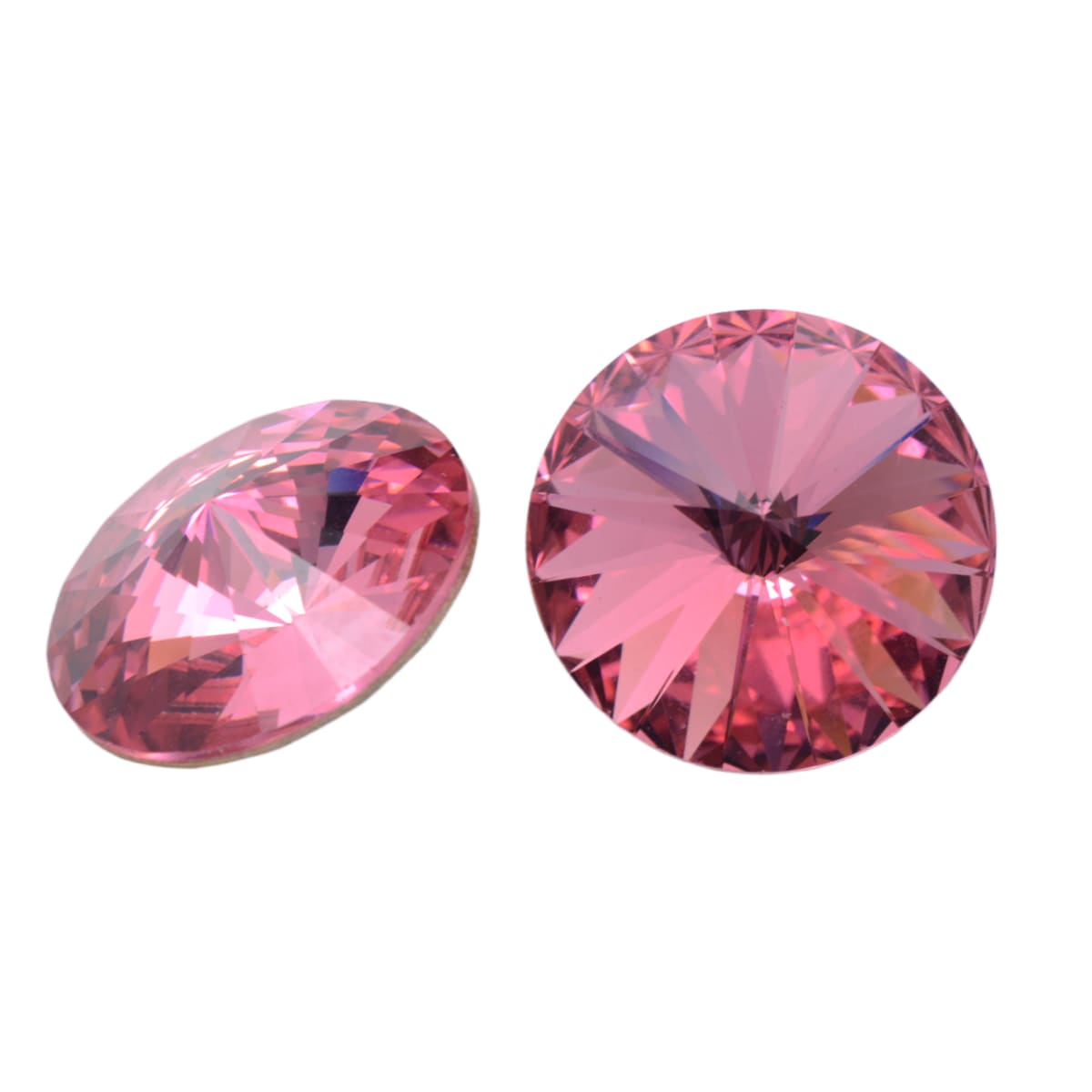 Swarovski 1122 Round Rivoli Rose Crystal 18mm - Individual Crystal by Continental Bead Suppliers