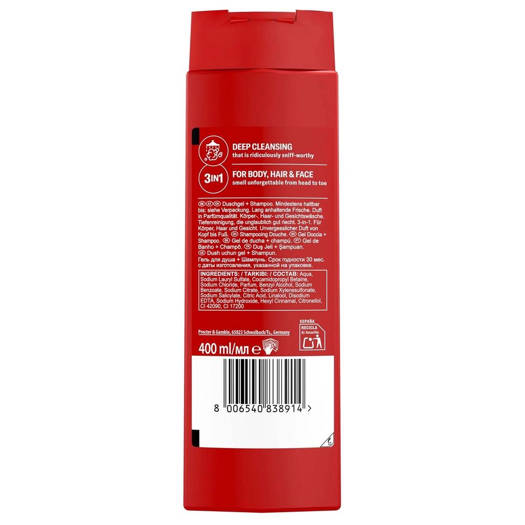 Old Spice Captain Men Shower Gel & Shampoo 400 ml by Beauty Care Bag