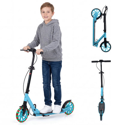 Kick Scooter for Kids Teens Adults Age 8+ Foldable Scooter with Large Light-up WheelsTorqelo.com
