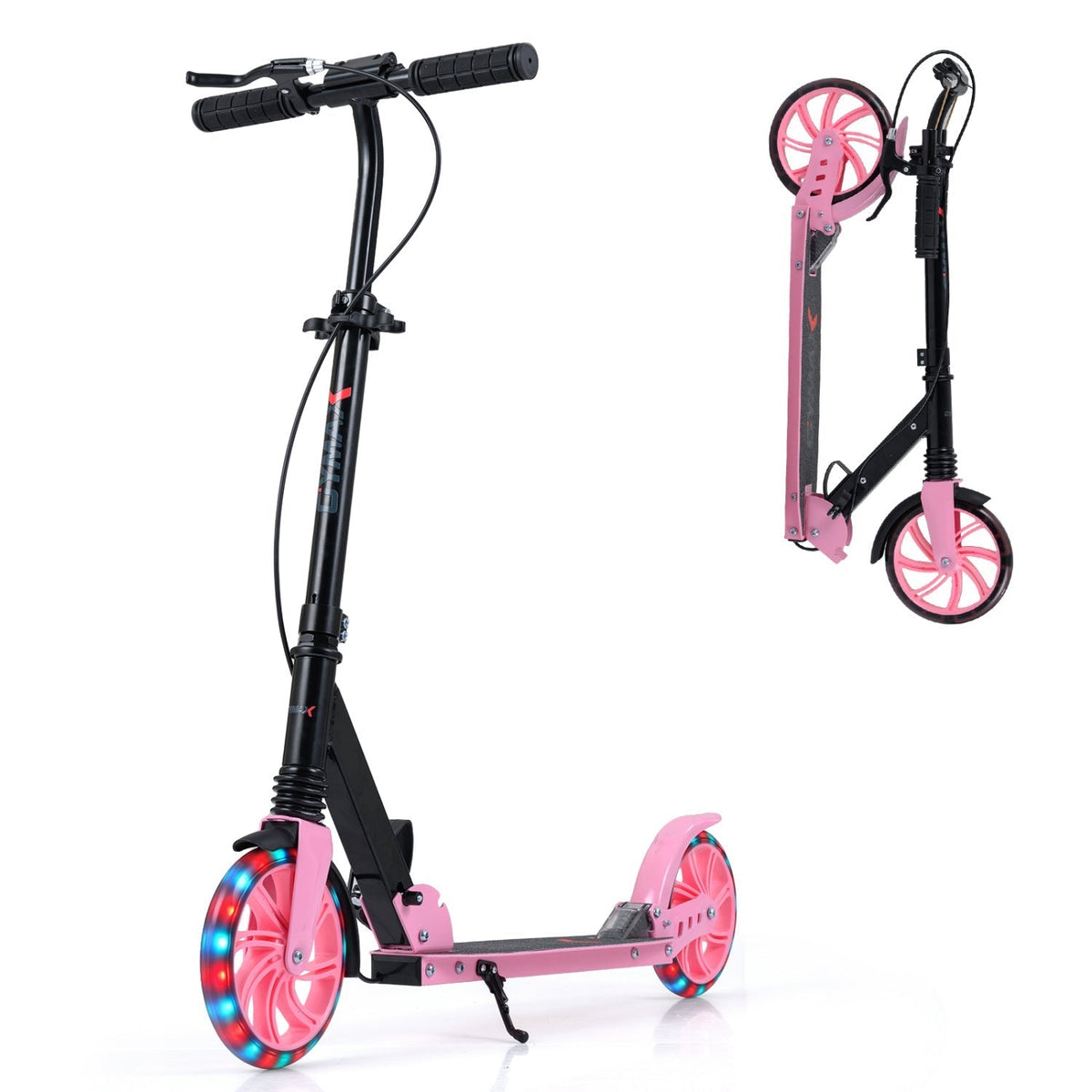 Kick Scooter for Kids Teens Adults Age 8+ Foldable Scooter with Large Light-up WheelsTorqelo.com