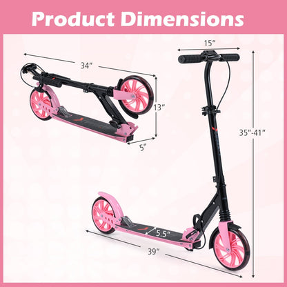 Kick Scooter for Kids Teens Adults Age 8+ Foldable Scooter with Large Light-up WheelsTorqelo.com