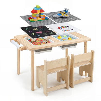 Kids Activity Table and Chair Set with Adjustable HeightKids Table & Chair SetTorqelo.com