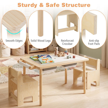 Kids Activity Table and Chair Set with Adjustable HeightKids Table & Chair SetTorqelo.com