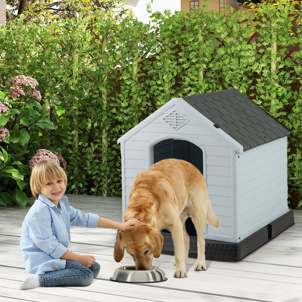 Kids Adirondack Chair All-weather Outdoor Chair for Children with Tilted High BackrestTorqelo.com