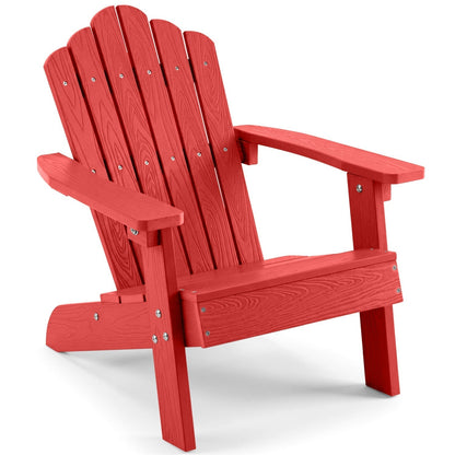 Kids Adirondack Chair All-weather Outdoor Chair for Children with Tilted High BackrestTorqelo.com