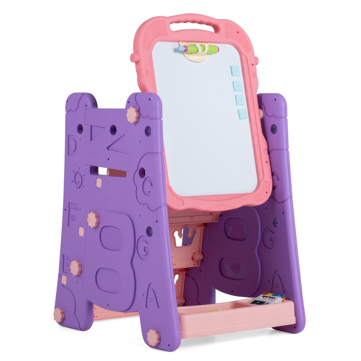 Kids Art Easel 4-in-1 Double Sided Magnetic BoardArt EaselTorqelo.com