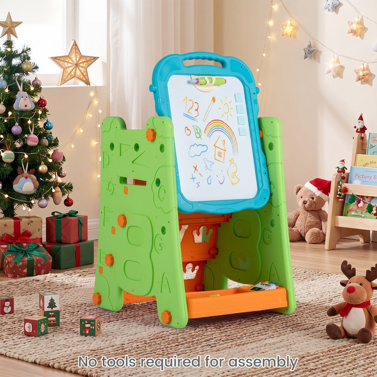 Kids Art Easel 4-in-1 Double Sided Magnetic BoardArt EaselTorqelo.com