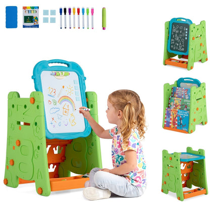 Kids Art Easel 4-in-1 Double Sided Magnetic BoardArt EaselTorqelo.com