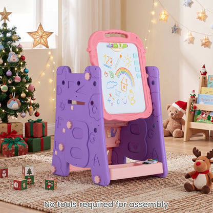 Kids Art Easel 4-in-1 Double Sided Magnetic BoardArt EaselTorqelo.com