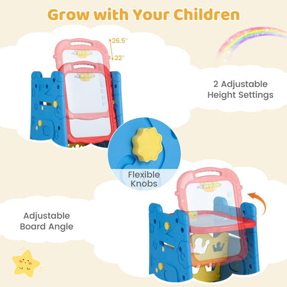 Kids Art Easel 4-in-1 Double Sided Magnetic BoardArt EaselTorqelo.com