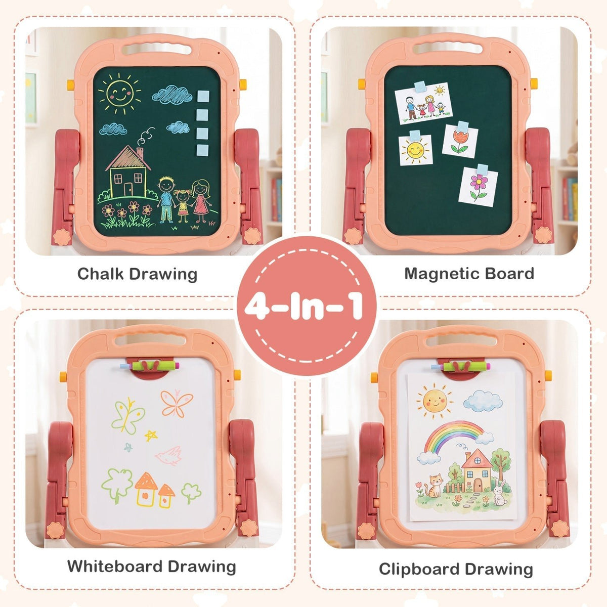 Kids Art Easel with Adjustable Height & 22 AccessoriesArt EaselTorqelo.com