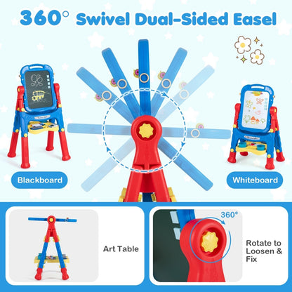 Kids Art Easel with Adjustable Height & 22 AccessoriesArt EaselTorqelo.com