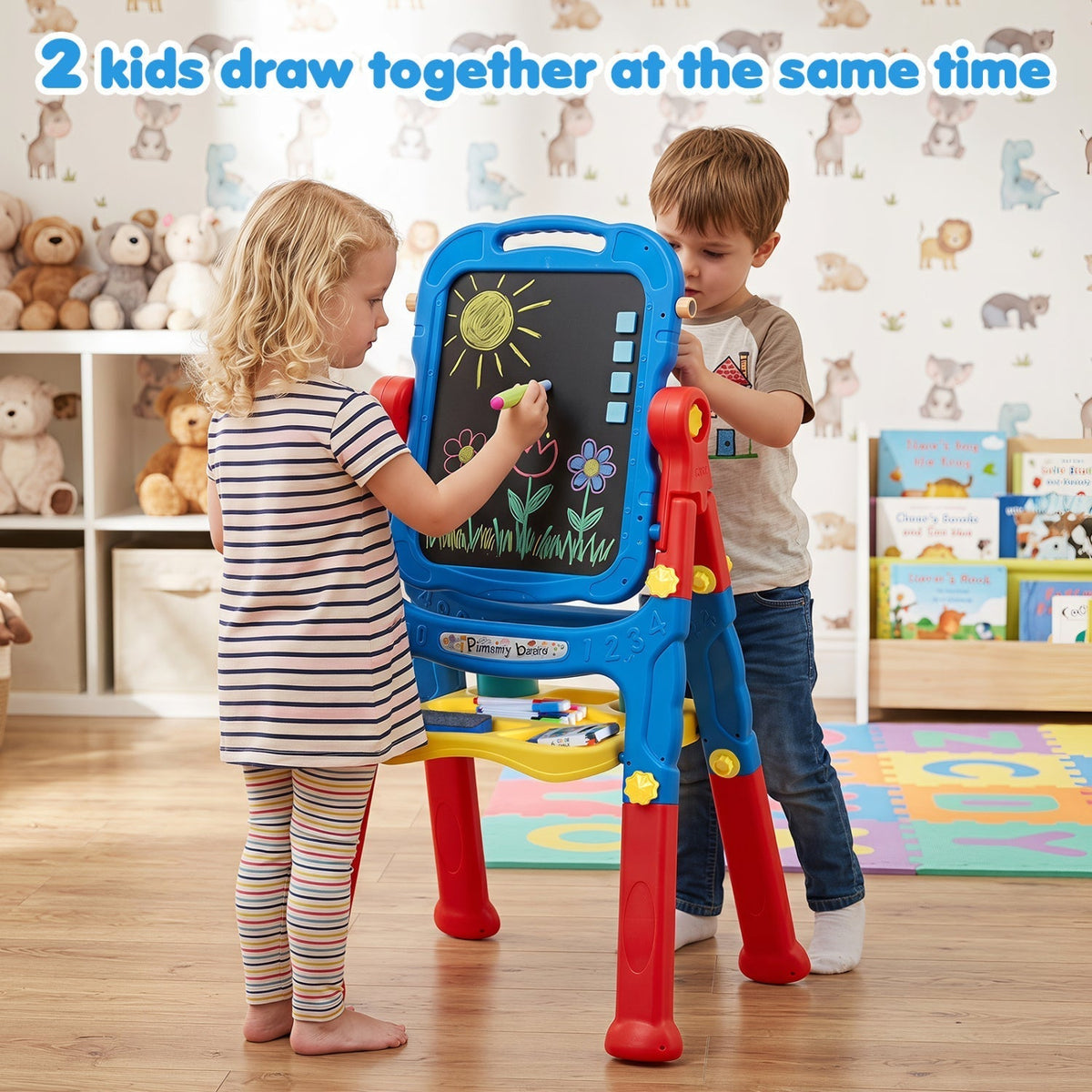 Kids Art Easel with Adjustable Height & 22 AccessoriesArt EaselTorqelo.com